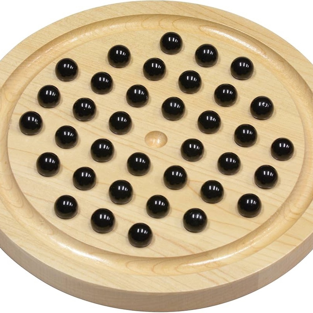 Maple Marble Solitaire Game Board Brand New In The Box, Made In USA